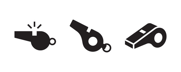 Whistle icon set. Vector graphic illustration. Suitable for website design, logo, app, template, and ui. 