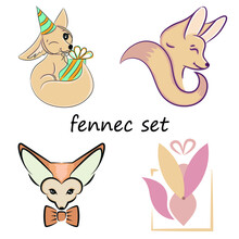 Cute Baby Fox Fennec Set