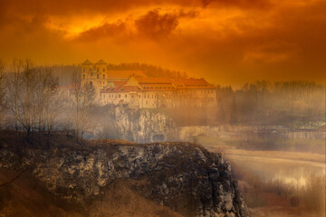 Canvas Print - fog over the river