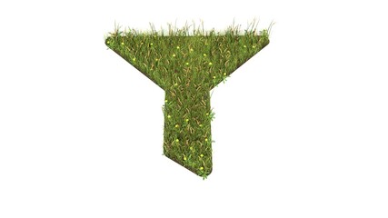 Sticker - 3d rendered grass field of symbol of filter isolated on white background