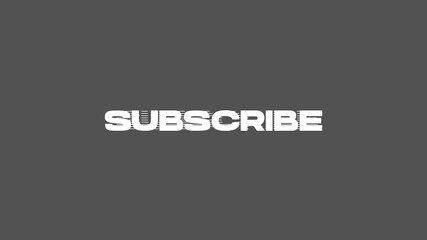 Wall Mural - subscribe title animation 4k resolution, alpha channel and loop animation.