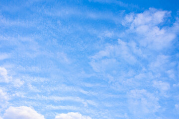 Wall Mural - abstract background, blue sky with white clouds, copy space
