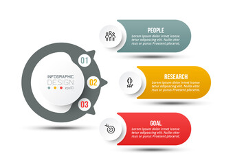Wall Mural - Business or marketing diagram infographic template.
