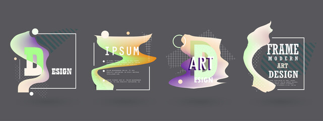 Artistic covers design. Creative colors backgrounds. Trendy futuristic design