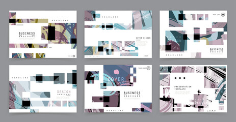 Wall Mural - artistic covers design. creative colors backgrounds. trendy futuristic design