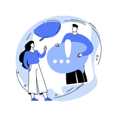 Wall Mural - discussion abstract concept vector illustration.