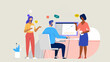 © Panfilia - illustration of people working together