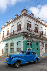 Wall Mural - Voiture américaine ancienne, rue de la Havane, Cuba