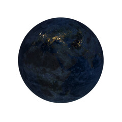 Wall Mural - Night on Planet Earth isolation