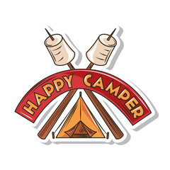 Sticker - happy camper patch