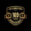 © JohnyBlack - 169 years anniversary celebration shield design template. Vector and illustration