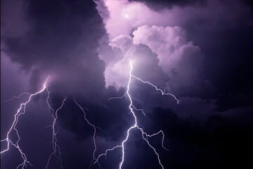 Sticker - USA, Tennessee. Composite of cloud-to-cloud lightning bolts.