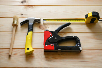 Hand tool tape measure hammer