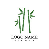 Fototapeta Sypialnia - Bamboo Logo Template vector icon illustration design
