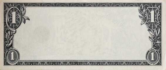 modified decorative one dollar bill artwork