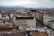 Panoramica, vista o skyline desde la catedral o basilica de San Esteban de la ciudad de Budapest, pais de Hungria