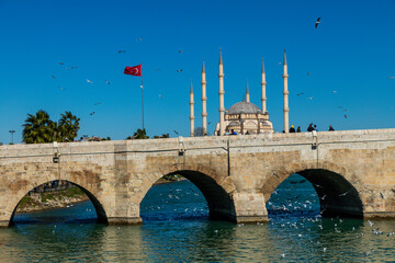 The Stone Bridge and Sabancı Mosque, Adana, Türkiye