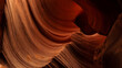 Look of water shaped smooth sandstone walls to unusual curves and adges in antelope national park in arizona, america