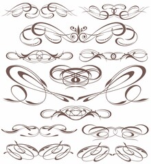 Wall Mural - ornate frame elements. vintage and filigree decoration scroll swirls element.