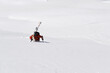 © Connect Images - Male skier trudging up mountain through deep snow, Alpe-d'Huez, Rhone-Alpes, France