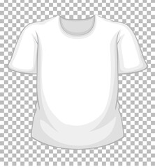 Canvas Print - Blank white t-shirt isolated on transparent background