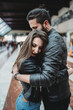 © Connect Images - Couple hugging in station