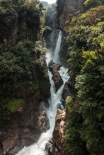 Yumbilla Falls Near The Town Of Cuispes, Northern Peruvian Region Of Amazonas, The Fifth Tallest Waterfall In The World.