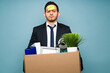 © AntonioDiaz - Angry man in his 30s got fired from his office job