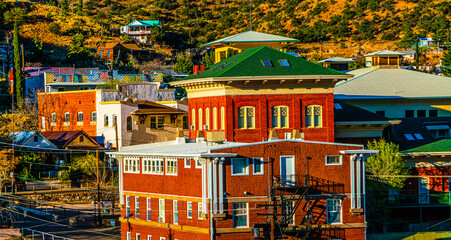 Wall Mural - Hillsides and Downtown of Mining town Bisbee Arizona