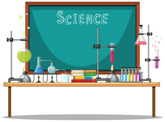 Wall Mural - Chemistry element on the table