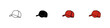 Set of Trucker hat icon design template
