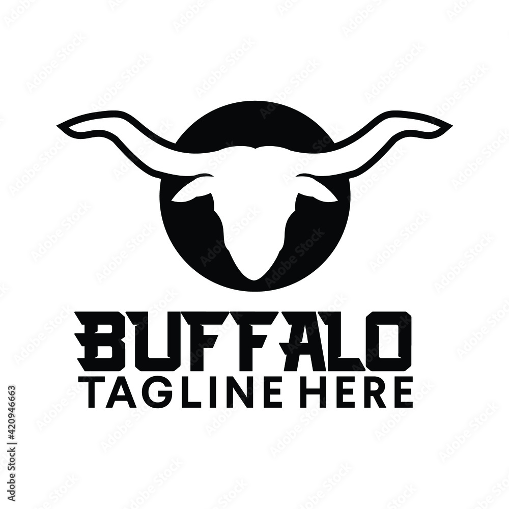 Buffalo Head logo exclusive design inspiration Stock Vector | Adobe Stock