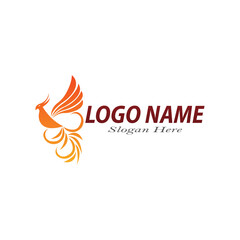 Wall Mural - Phoenix logo design template. Vector Illustration