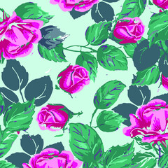 Poster - Floral seamless pattern For textile, wallpapers, print, wrapping paper. Vector stock illustration.