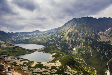 Canvas Print - Mountain landscape in the Tatra Mountains on the border between Poland and Slovakia