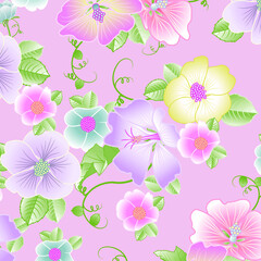 Poster - Floral seamless pattern For textile, wallpapers, print, wrapping paper. Vector stock illustration.