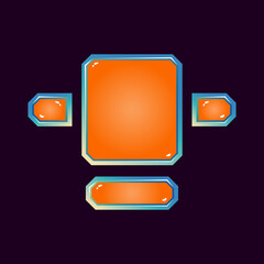 Wall Mural - set of fantasy space jelly game ui board pop up for gui asset elements vector illustration