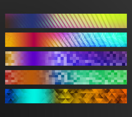 Wall Mural - set design elements business presentation template. vector illustration horizontal web banners backg
