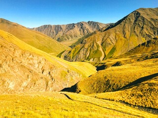 Wall Mural - Scenic Tusheti national park views on Atsunta pass hiking trail