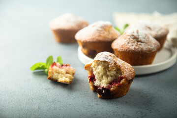 Sticker - Traditional homemade muffins with berries