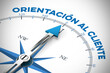 © Robert Kneschke - Spanish slogan 'Orientación al cliente' (Kundenorientierung)