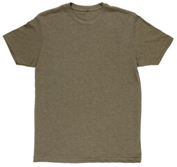 Olive Green t-shirt blank with room for text, logo or design.