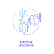 © IMG visuals icons - Effective leadership concept icon. Achieving goals idea thin line illustration. Providing direction and guidance. Inspiration and mentoring. Vector isolated outline RGB color drawing