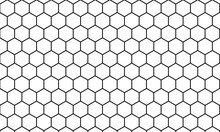 Abstract  Hexagon Or Honeycomb Pattern Background, With Black White Colors. Vector Illustration 