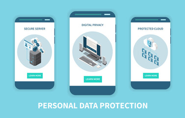 Sticker - Secure Data Vertical Banners