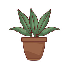 Wall Mural - houseplant in pot