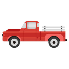 Sticker - 
Flat icon of coupe car, classic vehicle 

