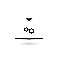 Canvas Print - Smart tv icon with shadow