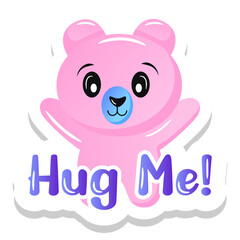 Poster - 
A cute teddy bear with the sorry concept, sticker vector

