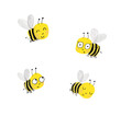 Cute bees bee kids illustration flying